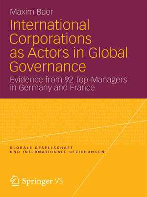 cover image of International Corporations as Actors in Global Governance